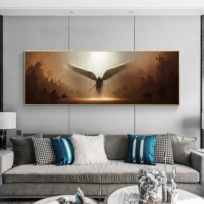 The Archangel of Justice Tyrael Wall Canvas Art Painting Wall Art Poster and Print Wall Art Picture for Living Room Home Decor