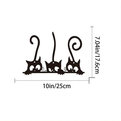 Wall Decor Metal Wall Hanging, Hanging Wall Art for Living Room, Bedroom Accessories Room Decoration Cat Wall Art Metal Wall Art