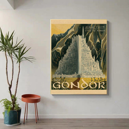 Tolkien Wall Art Vintage Posters Kraft Paper Vintage Poster Wall Art Painting Study Aesthetic Art Wall Painting