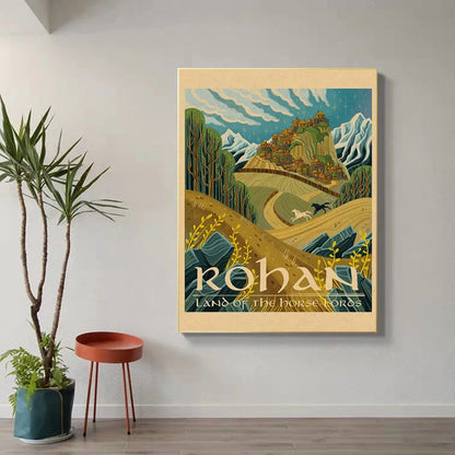 Tolkien Wall Art Vintage Posters Kraft Paper Vintage Poster Wall Art Painting Study Aesthetic Art Wall Painting