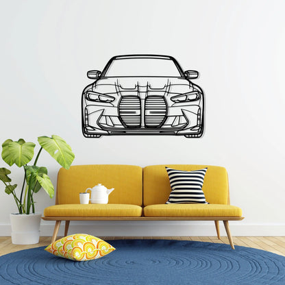 1PC Metal Wall Art G80 M3 Front Metal Car Silhouette Wall Art, Metal Wall Art Decor, Gift For Car Lovers, Car Guy Gifts,