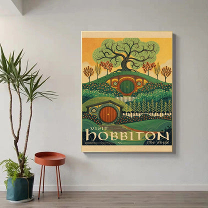 Tolkien Wall Art Vintage Posters Kraft Paper Vintage Poster Wall Art Painting Study Aesthetic Art Wall Painting